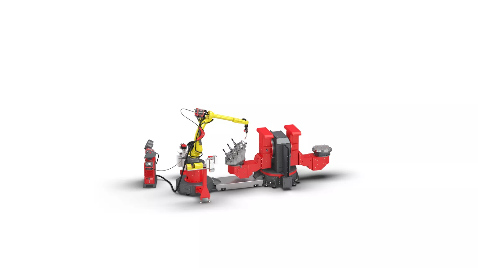 Example of a robotic welding system implemented with our modular system.
